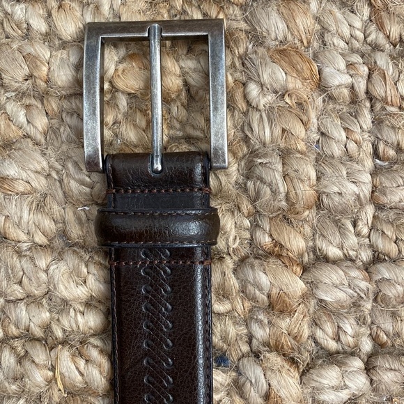 GENUINE Leather Belt. Dark Brown - Picture 3 of 7